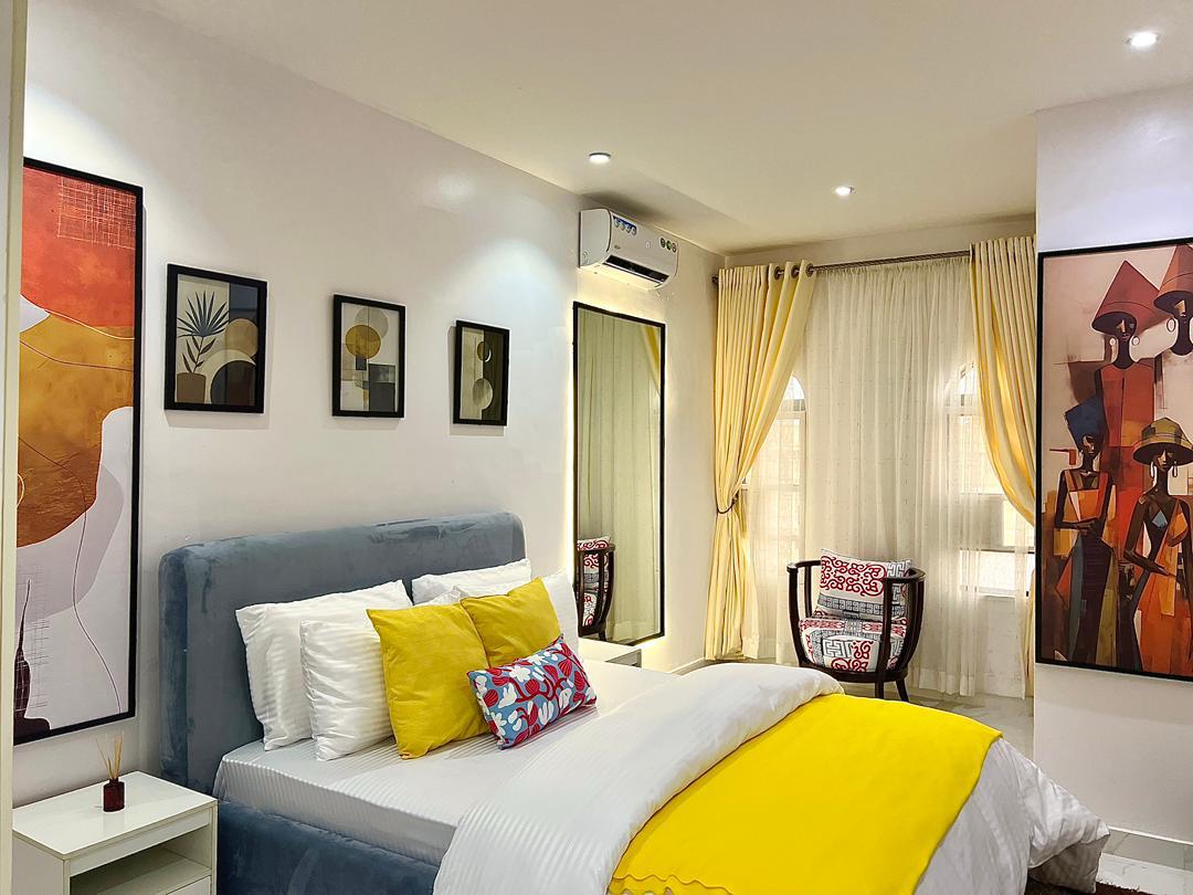 Bedroom in a completed, managed residential unit